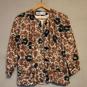 Women's Vintage Baron Peters Brown Floral Jacket
